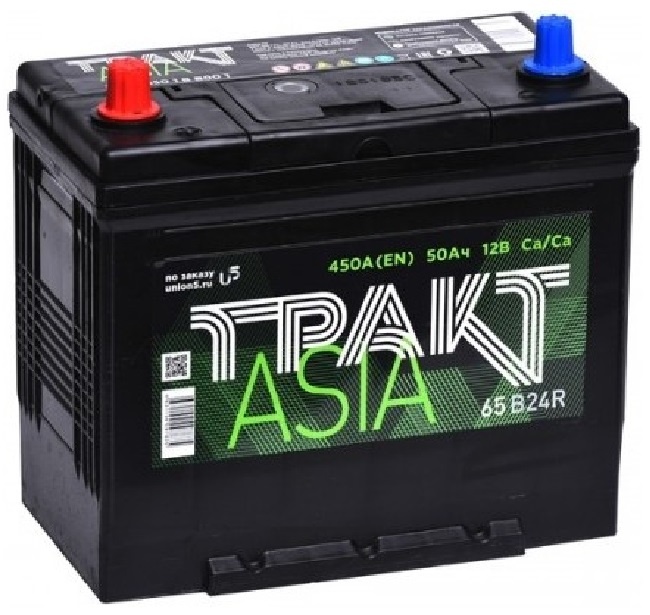 Аккумулятор 050 VL Тракт Asia тонк.кл. B24R прямая полярность +/- - артикул K0000199805
