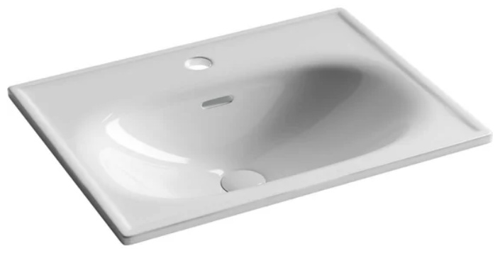CN13001 Раковина накладная Sabo с отверстием под смеситель 600x460x130, белый - артикул K0000219868