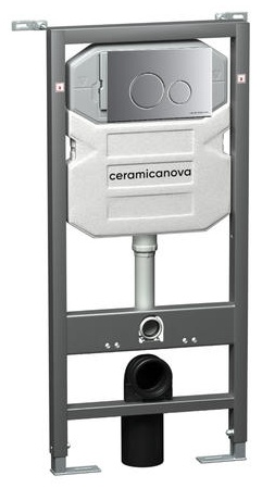 CN1001M Система инсталляции для унитазов CERAMICANOVA Envision с кнопкой смыва матовая - артикул K0000219838