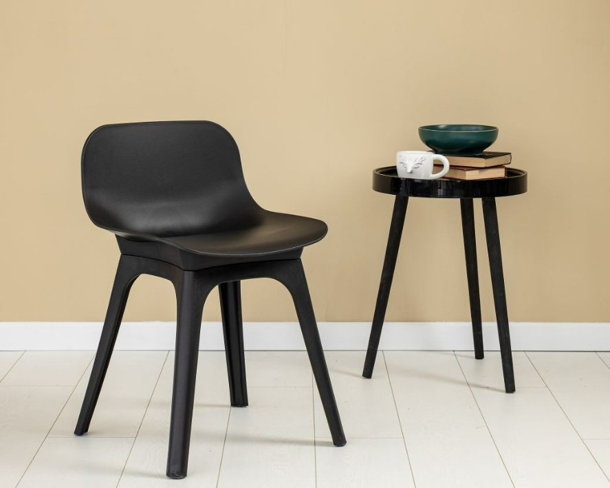 Стул СТАФ BIO сиденье черное ножка барная MCB черная - артикул K0000099441