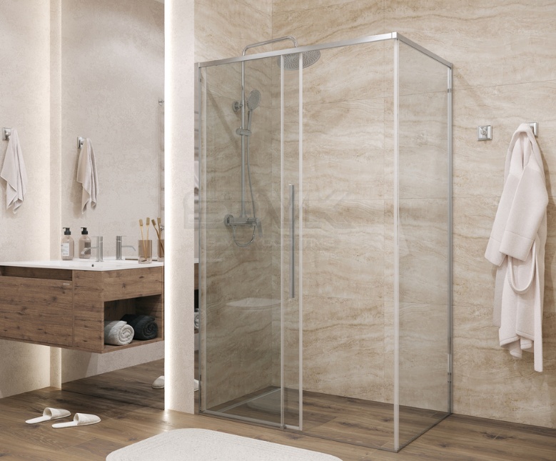 Боковая стенка Grossman Galaxy 200.K33.01.100.10.00 (100х195) хром,стекло прозрачное, 1 место - артикул K0000226840