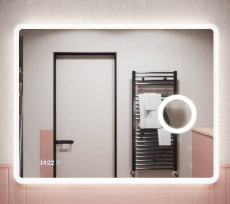 AR1.1000 Зеркало SANCOS "Arcadia Led" 1000х700 с увеличительным зеркалом и часами - артикул K0000219808
