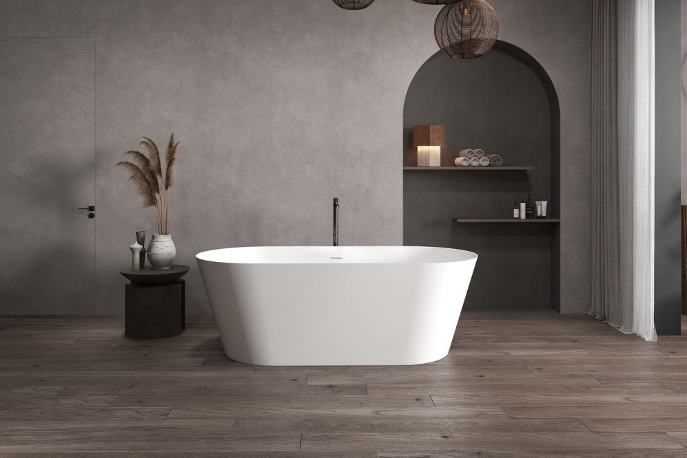 Ванна из искусственного камня ABBER Stein AS9605 белая матовая - артикул K0000230823