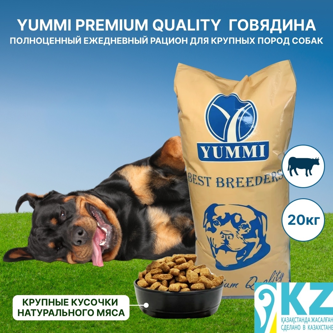сухой корм для собак YUMMI Premium quality говядина 20 кг НОВАЯ - артикул K0000110120