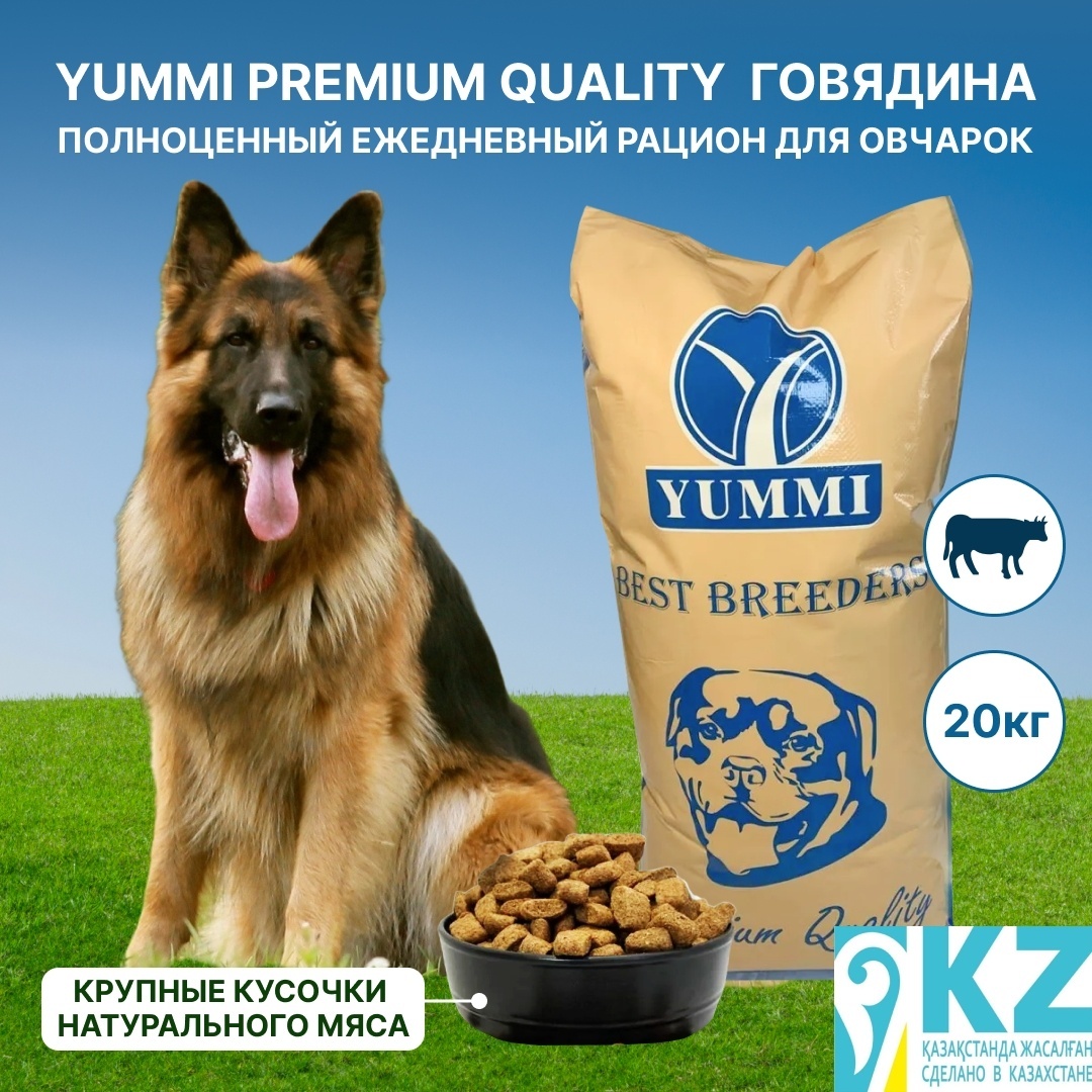 сухой корм для собак YUMMI Premium quality говядина 20 кг для овчарок - артикул K0000109320