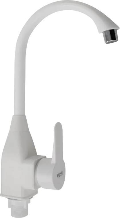BRIMIX  - Смеситель на кухню, боковой , шаровый  из высокопрочного пластика АБС - БЕЛЫЙ  591 - артикул K0000231312