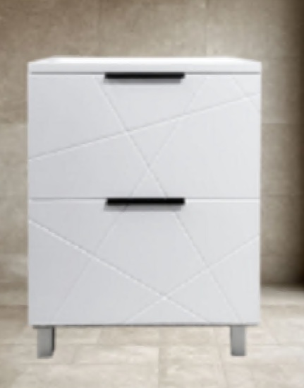 Комплект Тумба Геометрия 60 2ящика белая (с ум. Океан 60) - артикул K0000234667