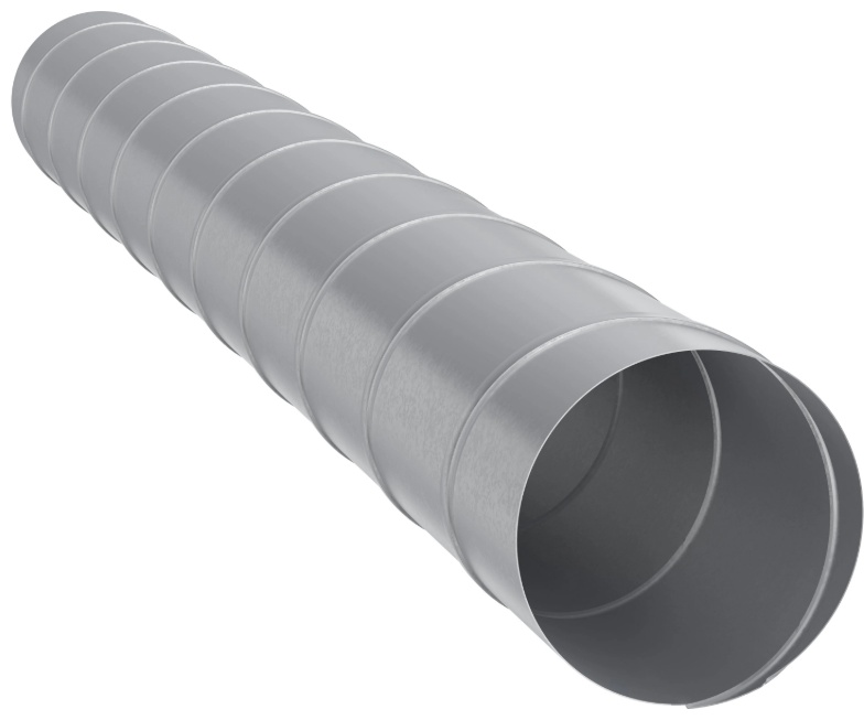 Воздуховод DG D125 L2м оцинк.сталь ERA PRO - артикул K0000183560