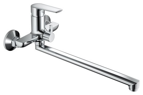 Смеситель для ванны HAIBA HB22563, длинный излив, латунь, хром - артикул K0000180743
