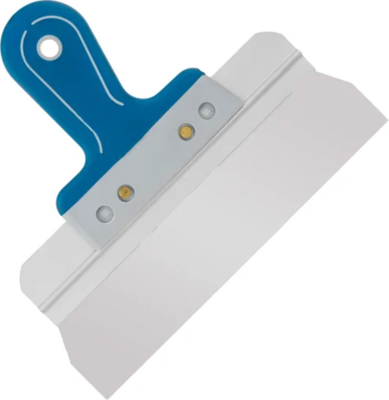 12-9-025 Шпатель фасадный прямой, нержавеющая сталь 0,6мм, двухкомпонентная литая рукоятка, 250мм, - артикул K0000235602