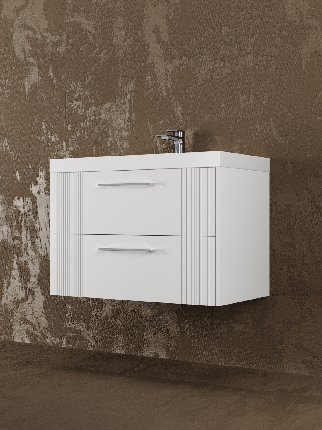 Комплект тумбы навес. Альба 800 суфле 2 ящика с умыв. Слим - артикул K0000232092