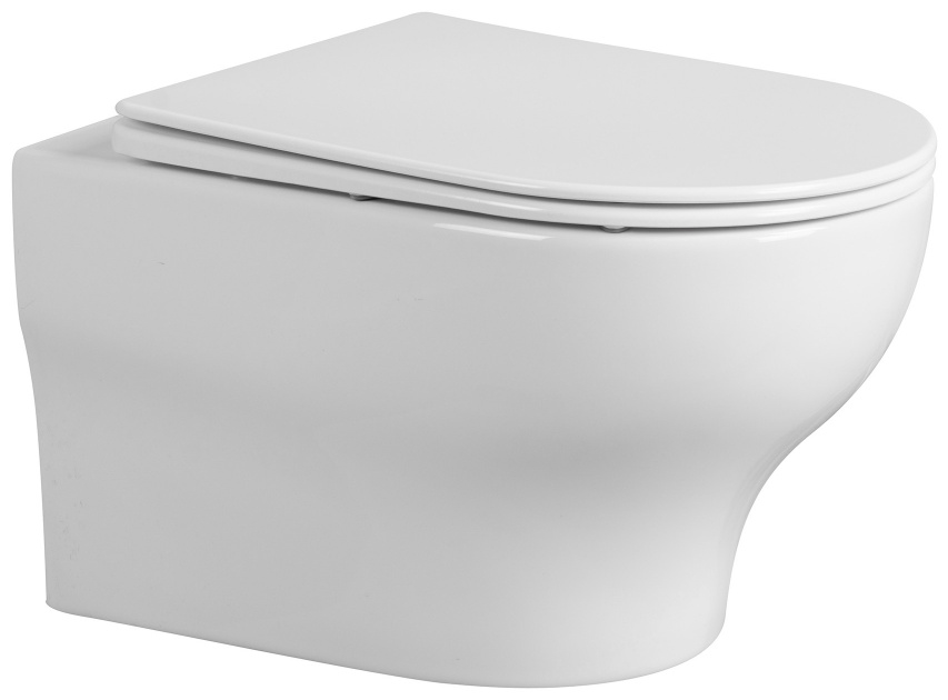 Унитаз ABBER Bequem AC1128 подвесной белый, безободковый, смыв торнадо - артикул K0000234840