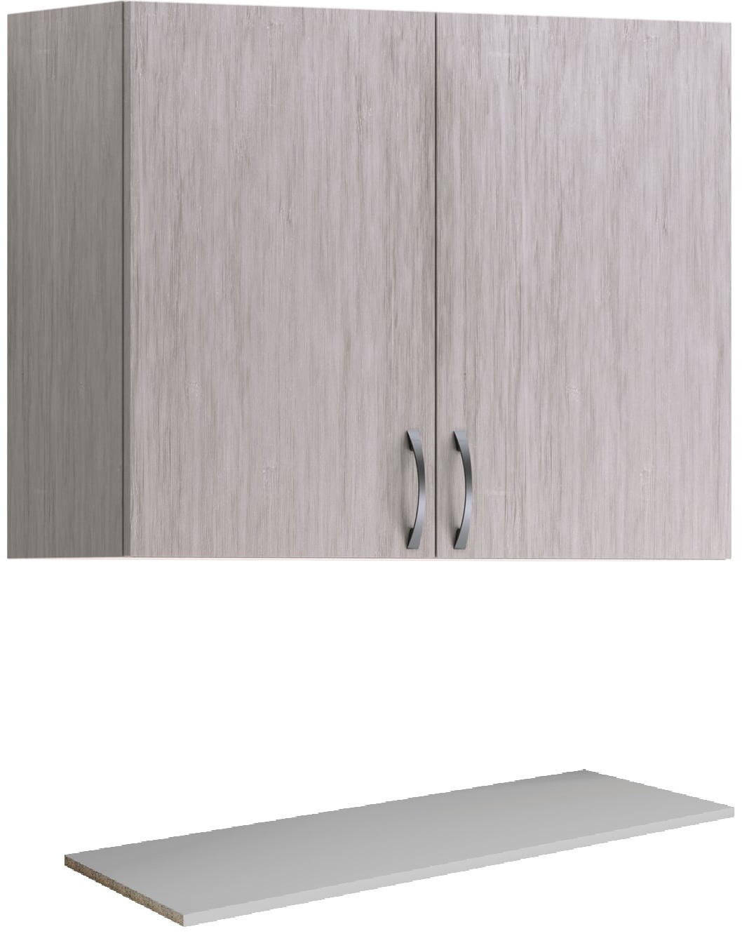 Шкаф настенный 30х80 Дуб Серый Байтерек + полка - артикул K0000189507