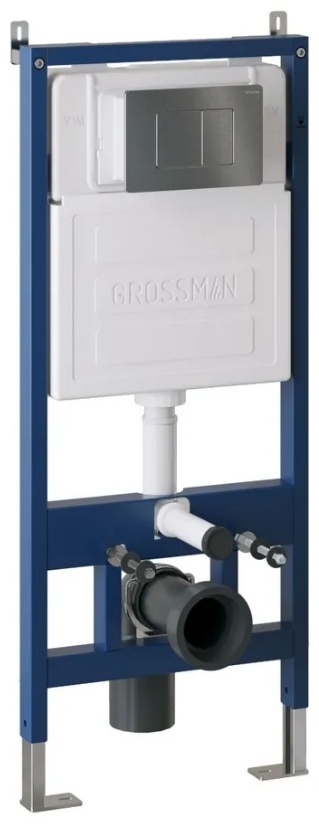 Комплект 2 в 1: инсталляция GROSSMAN 900.K31.01.000+клавиша смыва Classic 700.K31.04.42M.42M графит - артикул K0000107157
