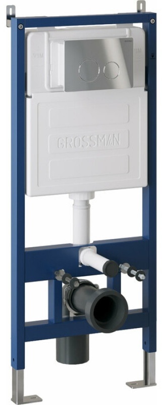 Комплект 2 в 1: инсталляция GROSSMAN 900.K31.01.000+клавиша смыва Style 700.K31.05.10M.10M хром глян - артикул K0000107174