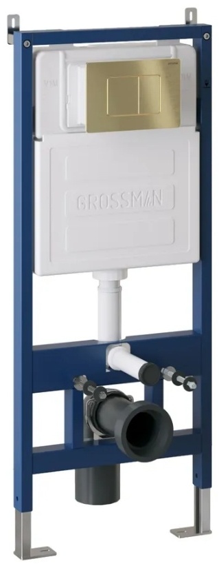 Комплект 2 в 1: инсталляция GROSSMAN 900.K31.01.000+клавиша смыва Style 700.K31.05.32M.32M золот сат - артикул K0000107178