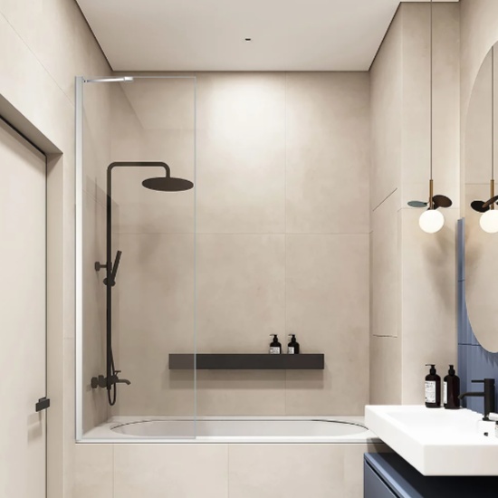 Душ. шторка Veconi PL-84 Арт. PL84-50-01-C8 Стекло прозрачное/6 мм - артикул K0000260156