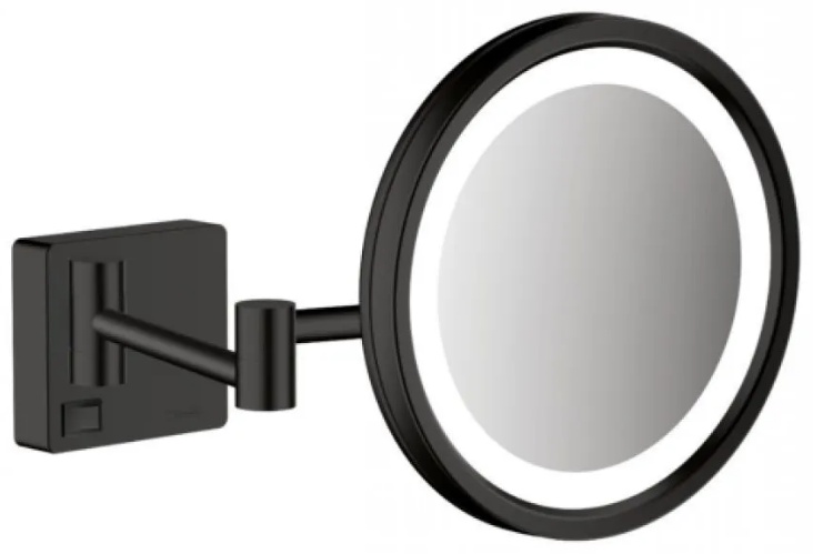 Зеркало косметическое с подсветкой, черный Hansgrohe AddStoris 41790670 - артикул K0000263025