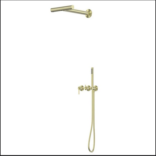 Душевая система ABBER Perfekte 316 AF8A18BG скрытого монтажа без излива, золото брашированное - артикул K0000231136