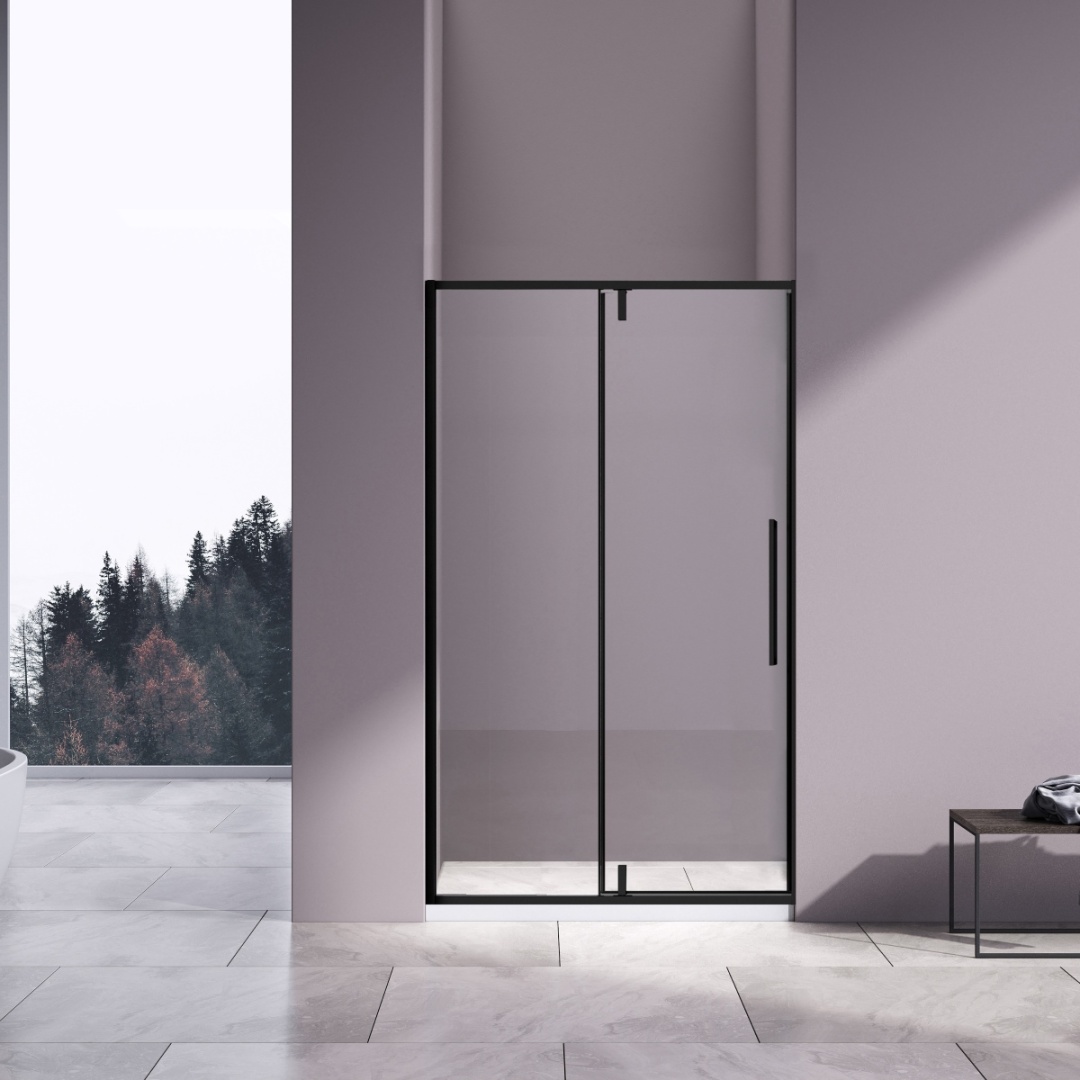 Душевая дверь Slim-N VDP-4SN100CLB, черный матовый, стекло прозрачное, , шт - артикул K0000235961
