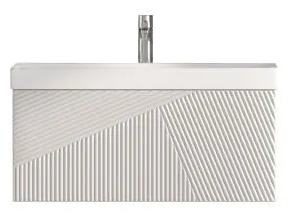 Комплект тумбы навес. EDGE 700 белый 1 ящик с умыв. 9696 - артикул K0000232052