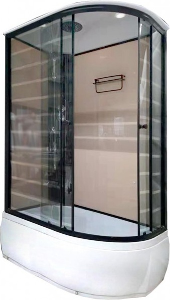 Душевая кабина ДАНА-54 L левая 120*80*215 высокий поддон, БЕЖ полосы (3 места) - артикул K0000314656
