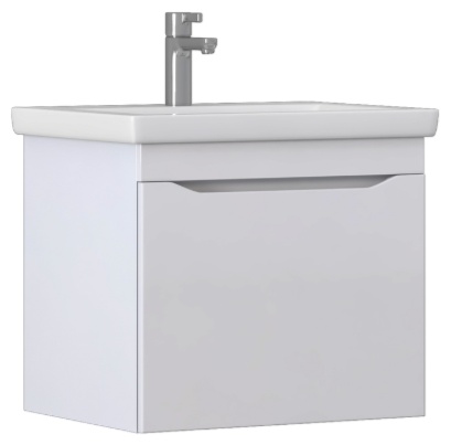 Комплект тумбы навес. Grani 600 белый 1 ящик с умыв. Como - артикул K0000232069