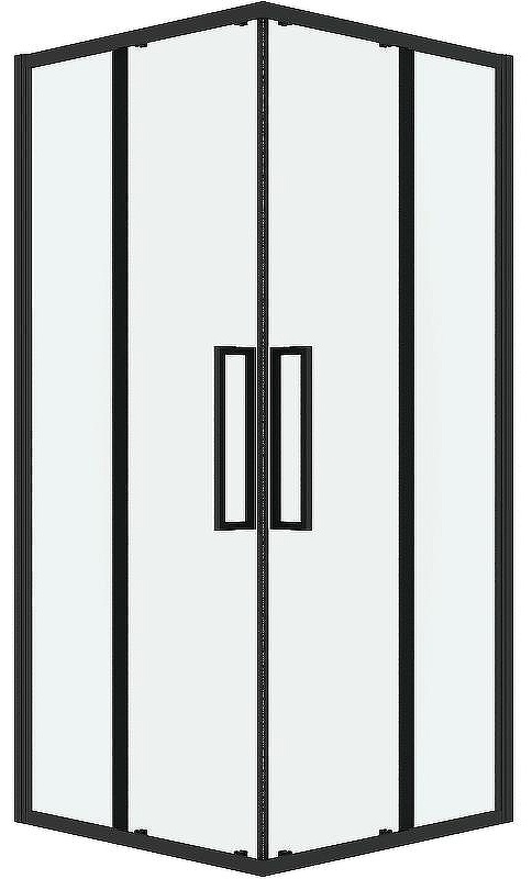 Душевое ограждение Grossman Cosmo 300.K33.02.9090.21.00 (90х90х195) квадрат,раздвижная,черный матовый,стекло прозрачное, 1 место - артикул K0000227060