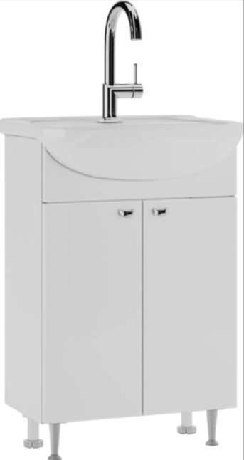 Комплект Тумба под умывальник "Уют 55 Лидер" без ящика Байтерек (разобранная) + умывальник - артикул K0000318480