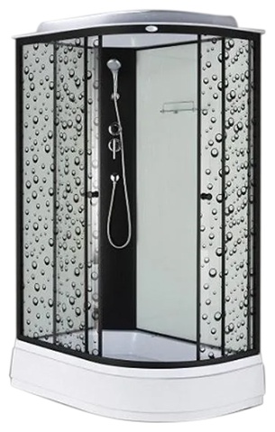 Душевая кабина ДАНА 452 120*80*215 левая "ЧЕРНЫЕ КАПЛИ" средний поддон (3 места) - артикул K0000318510