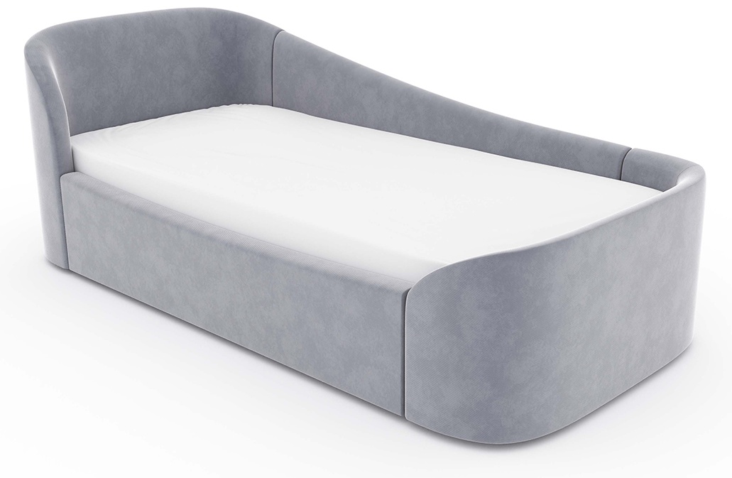 Диван-кровать KIDI Soft с низким изножьем 90*200 см R антивандальная ткань (серый) - артикул K0000317006