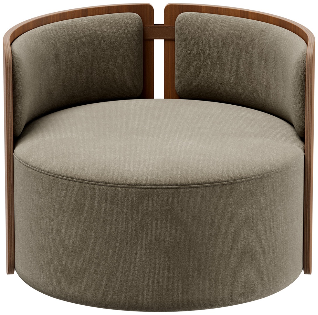 Кресло крутящееся Lagom 800 (серо-зеленый FiberGuard, орех) - артикул K0000318067