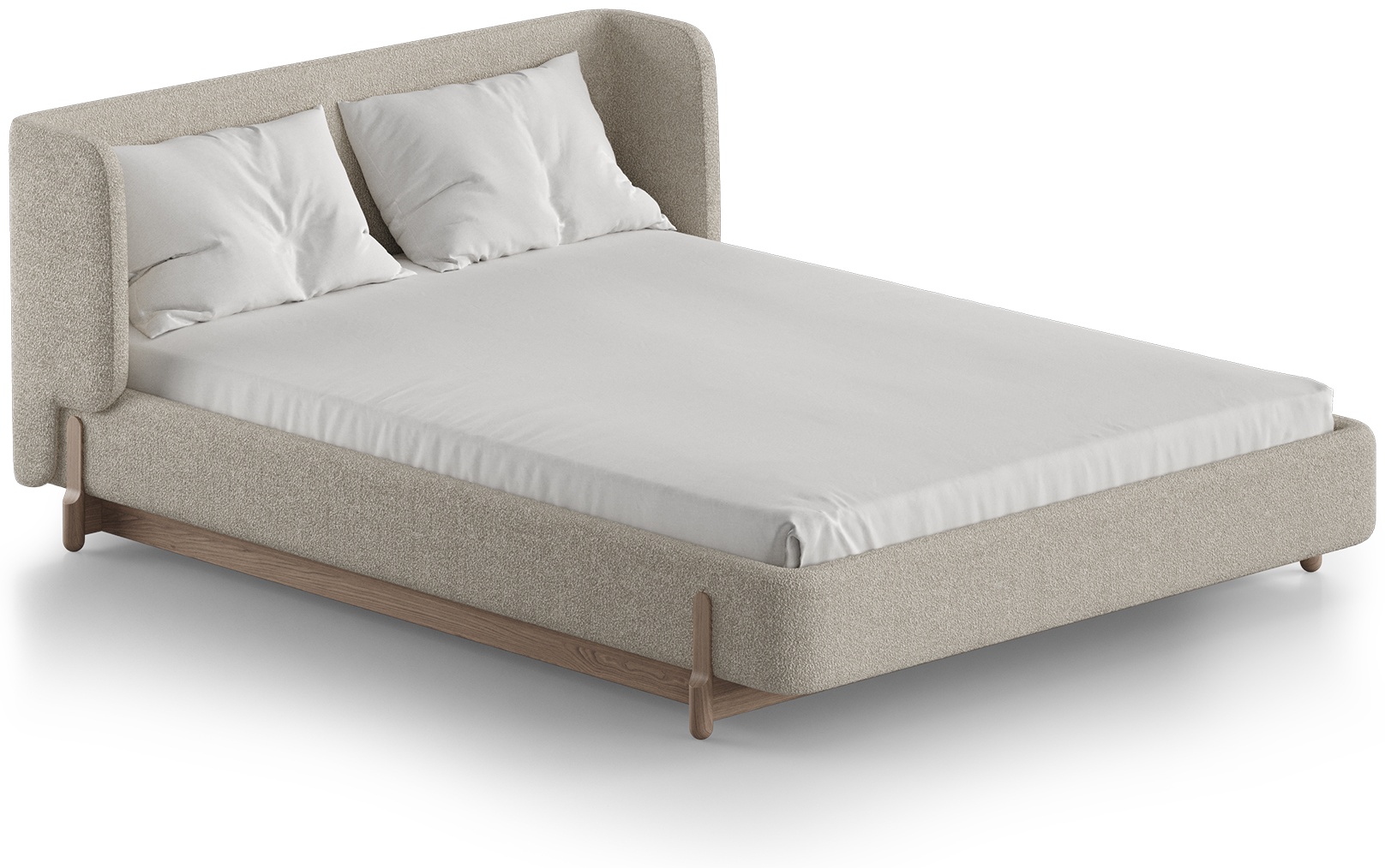 Кровать Basic спальное место 140*200 см (молочный, букле) - артикул K0000317086