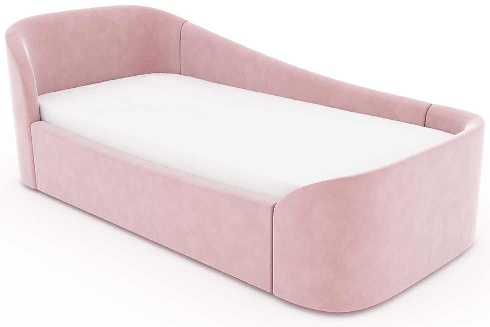 Диван-кровать KIDI Soft с низким изножьем 90*200 см L антивандальная ткань (розовый) - артикул K0000317020