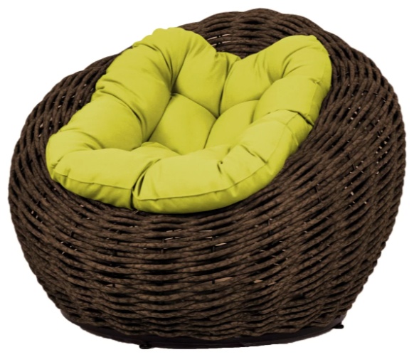 Кресло плетеное DeckWOOD Nest (коричневый)(без подушки) - артикул K0000319004