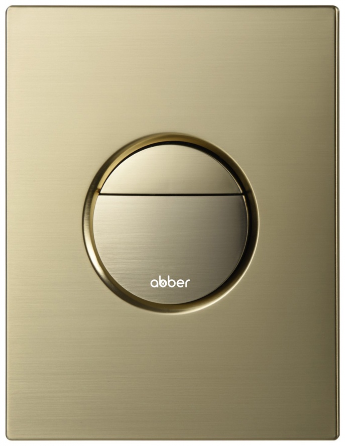 Кнопка смыва ABBER AC0126BG пневматическая, золото брашированное - артикул K0000319883