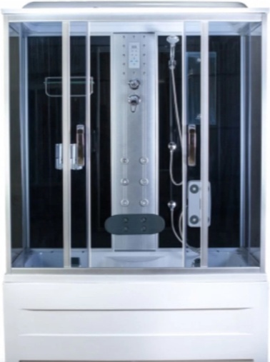 Душевая кабина Aquacubic 170×85×220 (серые стекла, черные стенки, пульт, высокий поддон) - артикул K0000096415