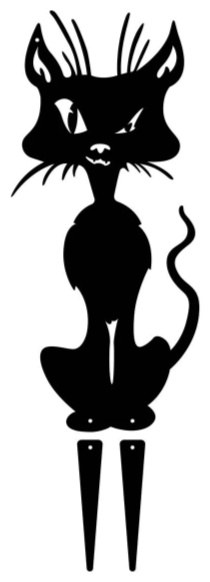 Фигура садовая. Кот бандит 2 ( металл ) 30*30см - артикул K0000319219