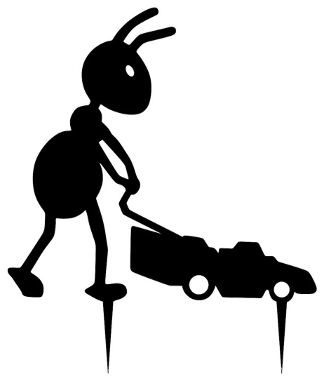 Фигура садовая. Муравей с газонокосилкой ( металл) 30*30см - артикул K0000319220