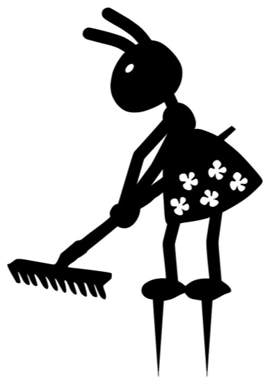 Фигура садовая. Муравей с граблями ( металл) 30*30см - артикул K0000319221