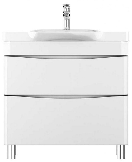 M80FSX0802WG Like, База под раковину, напольная, 80 см, 2 ящика, белый, глянцевая, шт - артикул K0000321818