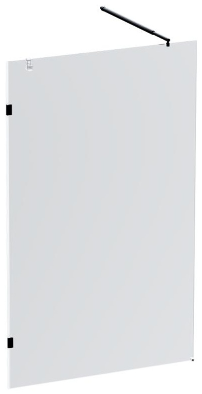 W94UWI-120-F1-BTE X-Joy Душевая перегородка 120x195, стекло прозр. 8 мм + покрытие, фурнитура черный - артикул K0000321825