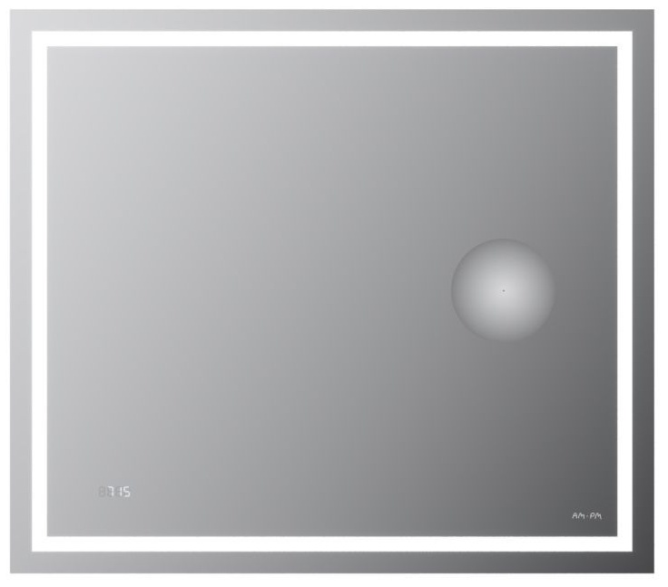 M91AMOX0803WG Универсальное зеркало с контурной Led-подсветкой, часами и косметическим зеркалом, 80 - артикул K0000321740
