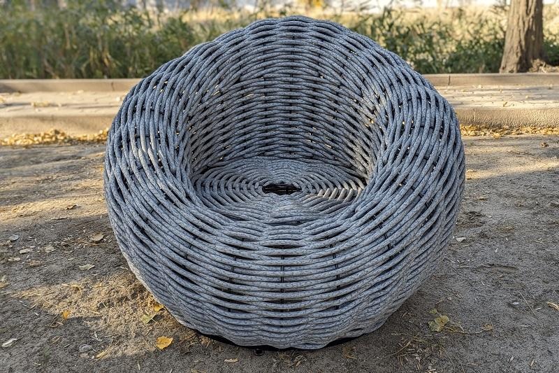 Кресло плетеное DeckWOOD Nest (серый)(без подушки) - артикул K0000319002