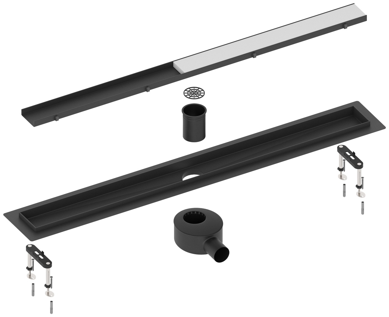 Душевой лоток TIMO Drain System 700 с вставкой lines, золото матовое - артикул K0000320356