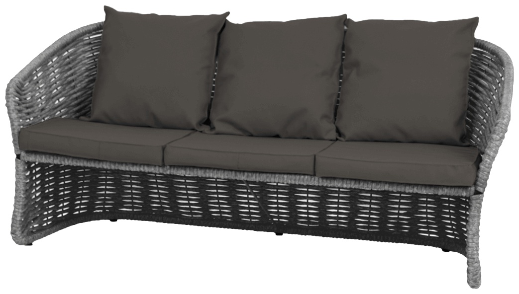 Диван плетеный тройной серый   DeckWOOD Nova1 - артикул K0000318992