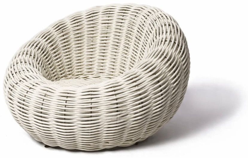 Кресло плетеное DeckWOOD Nest (белый)(без подушки) - артикул K0000319003