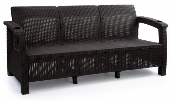 В8913 Диван Yalta  Sofa  3 Set шоколадный без подушек - артикул K0000319038