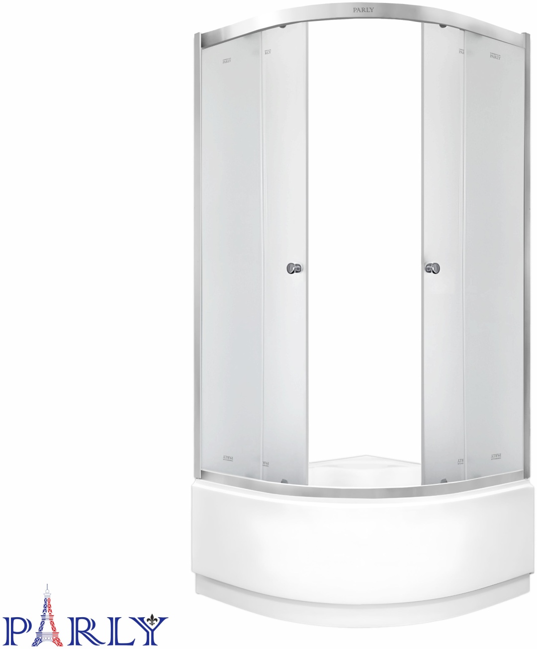 ZF80N PARLY(80*80*195) душевой уголок, матовое стекло 4мм, профиль матовый хром, высокий поддон - артикул K0000327602