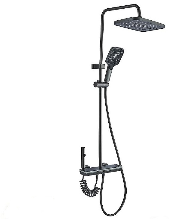 DECIO система душевая, верхний и ручной душ ABS, шланг PVC Ceruttispa - артикул K0000319108